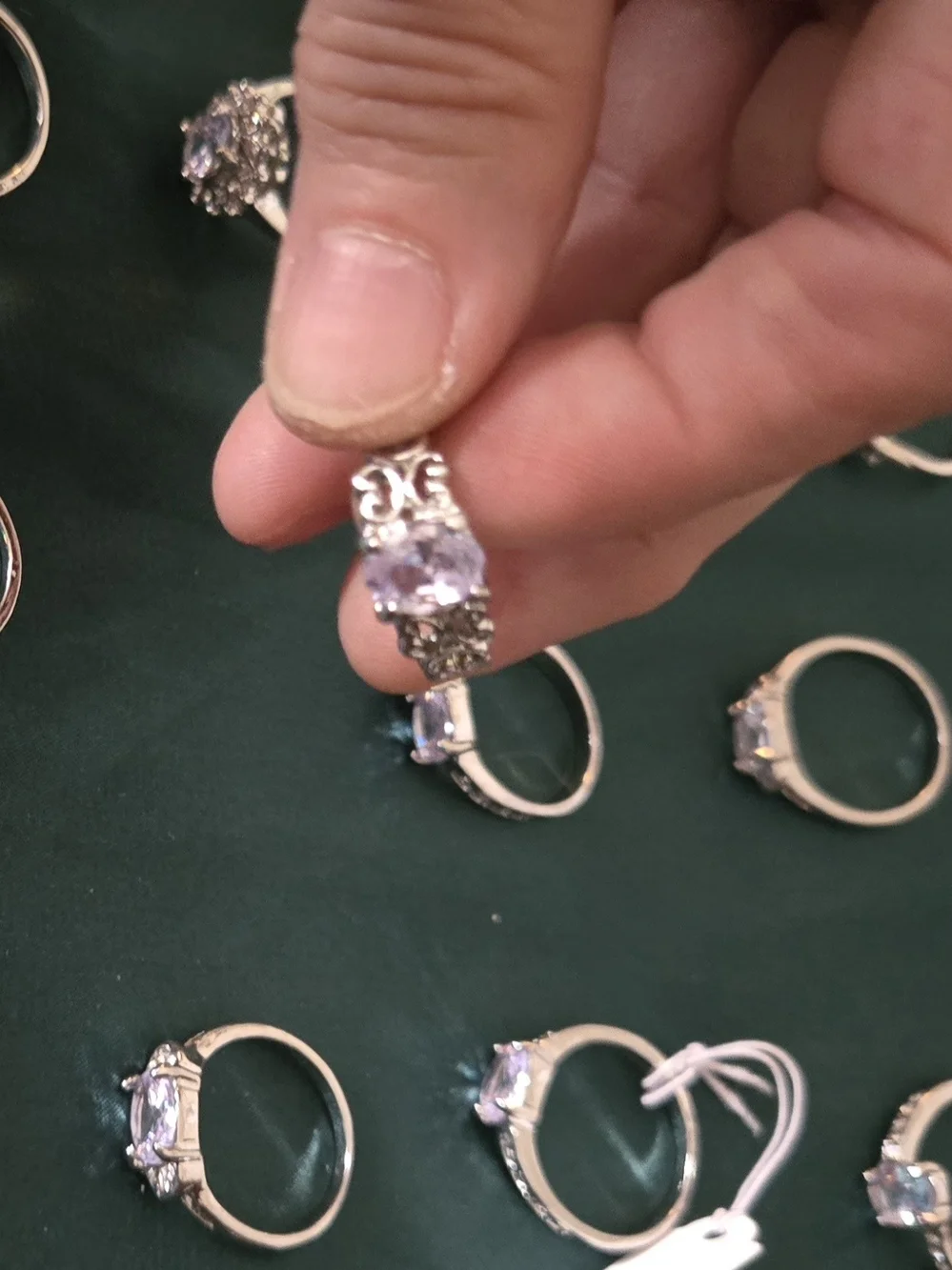 Stainless Steel Cubic Zirconia Ring - Fancy, Lot Of 29